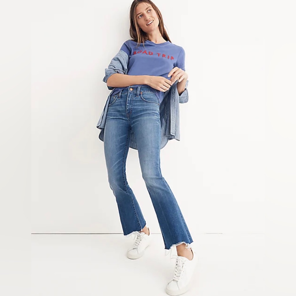 Madewell - Cali Demi-Boot Jeans: Destructed-Hem Edition